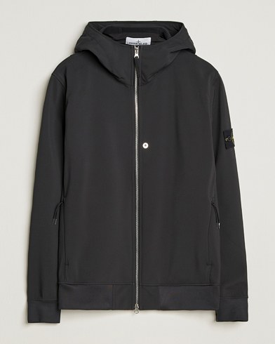Stone Island Soft Shell Re-Dyed Lined Hood Jacket Black – Svart