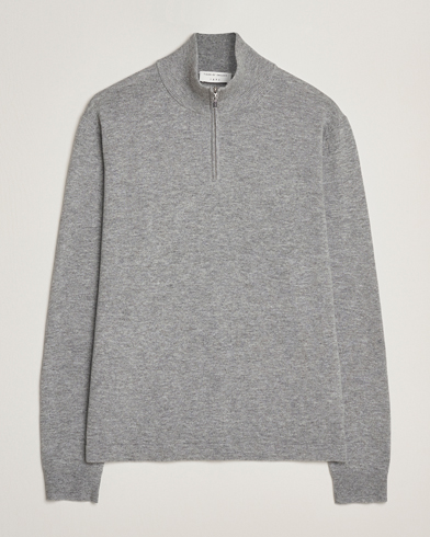 Tiger of Sweden Travis Wool/Cashmere Half Zip Light Grey Melange – Grå