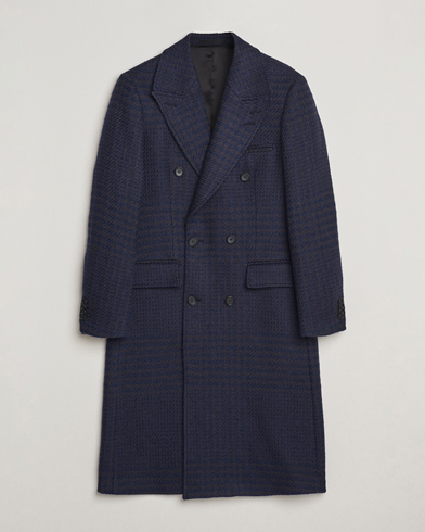 Tiger of Sweden Hennri Swedish Wool Double Breasted Coat Light Ink – Blå