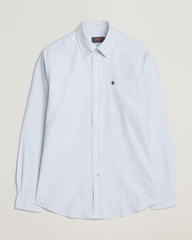 Morris Club Oxford Striped Pocket Shirt Blue – Blå