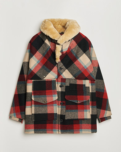 Filson Wool Lined Packer Coat Red/Cream/Blue Plaid – Flerfarget