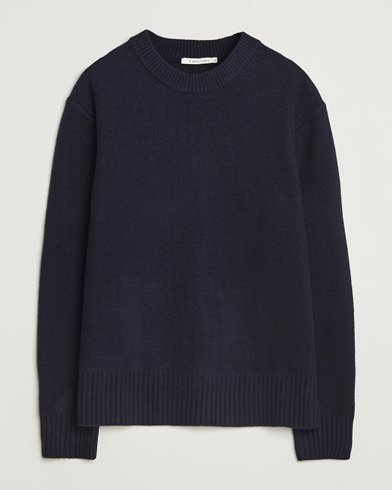 A Day's March Tietar Boiled Merino Sweater Navy – Blå