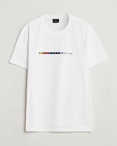 PS Paul Smith Chain Printed T-Shirt White – Hvit