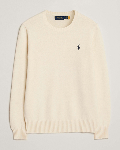 Polo Ralph Lauren Wool/Cashmere Crew Neck Andover Cream – Hvit