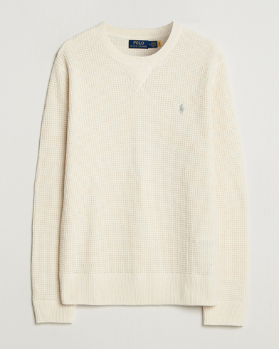 Polo Ralph Lauren Cotton/Wool Pullover Andover Cream – Hvit