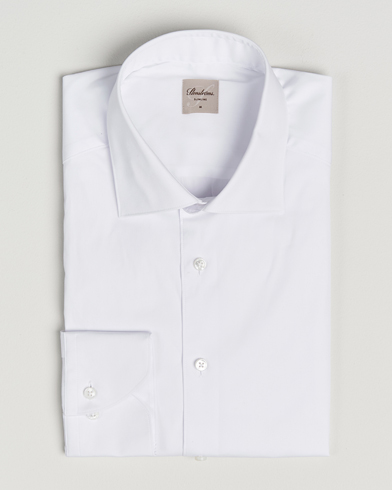 Stenströms Slimline Cotton Stretch Shirt White – Hvit