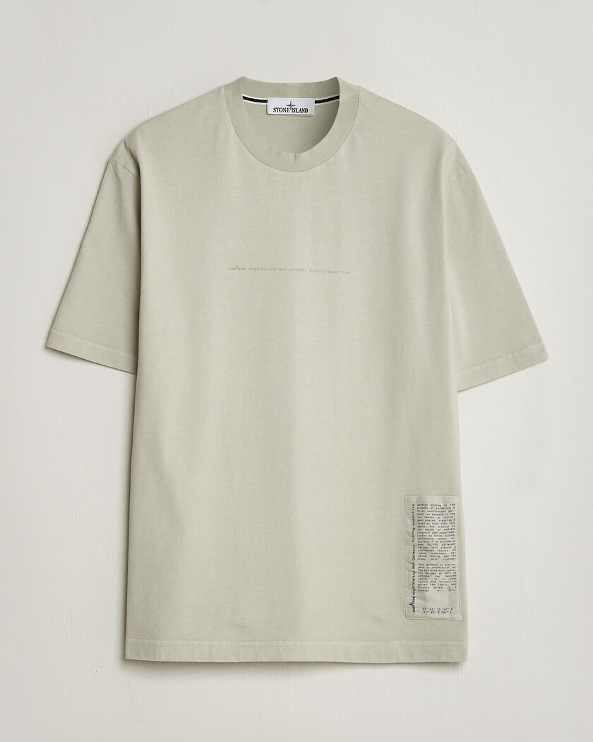 Stone Island Combed Cotton Jersey Printed T-Shirt Pearl Grey – Grå