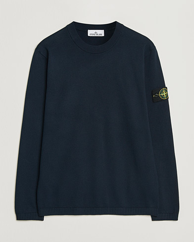 Stone Island Micro Stitch Soft Organic Cotton Crewneck Navy – Blå