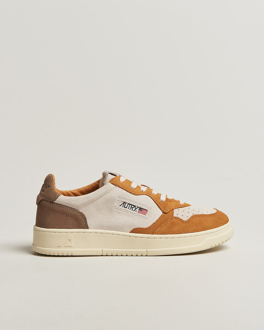 Autry Medalist Low Suede Mix Sneaker Antilop/White/Brown – Flerfarget