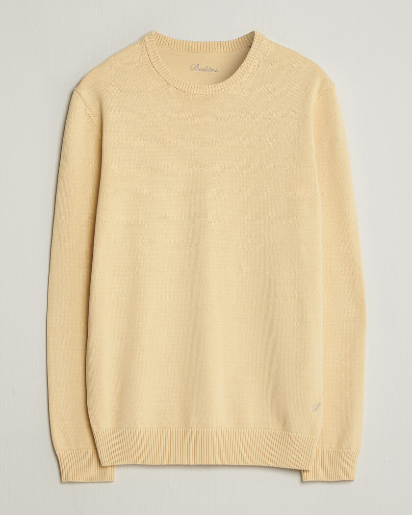 Stenströms Organic Cotton Knitted Sweater Light Yellow – Gul
