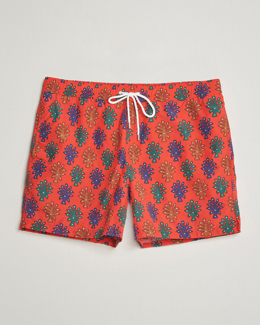 Drake's Trees Drawstring Swimshorts Tomato – Rød