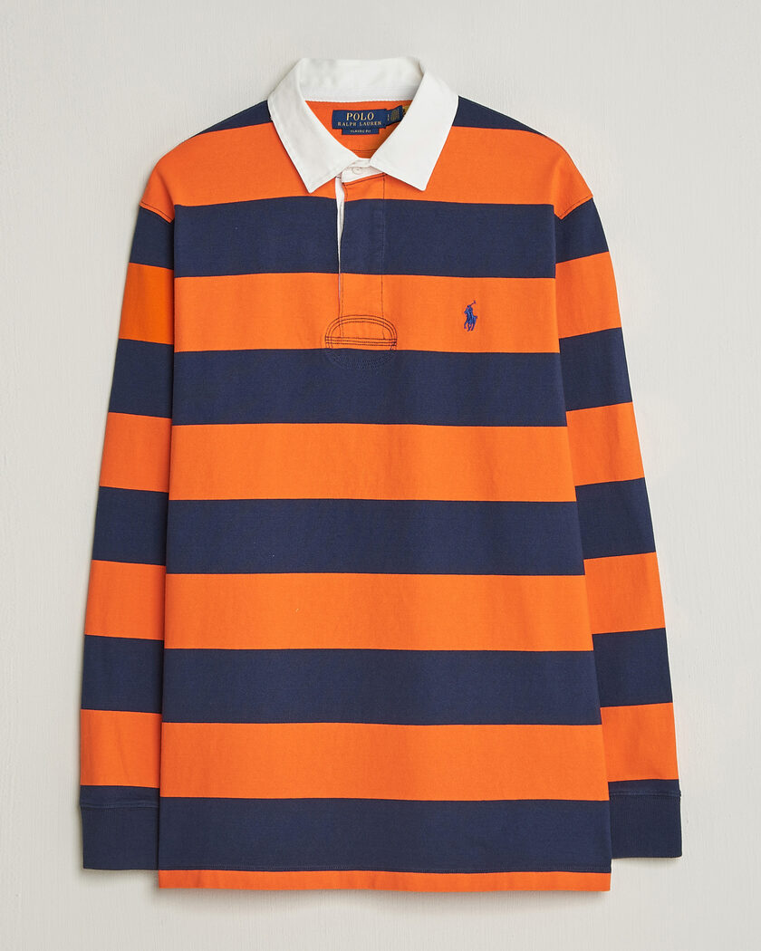 Polo Ralph Lauren Jersey Striped Rugger Sailing Orange/Newport Navy – Oransje