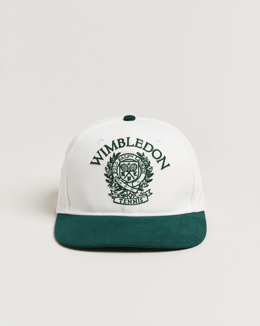 Polo Ralph Lauren Wimbledon Cap White/Moss Agate – Hvit