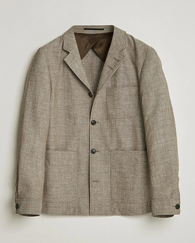 Tiger of Sweden Harrison Wool/Linen Blazer Sawgrass Brown – Brun