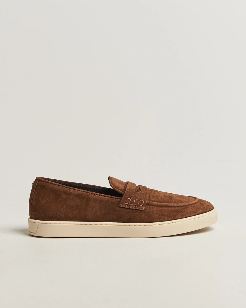 Canali Summer Loafers Brown Suede – Brun