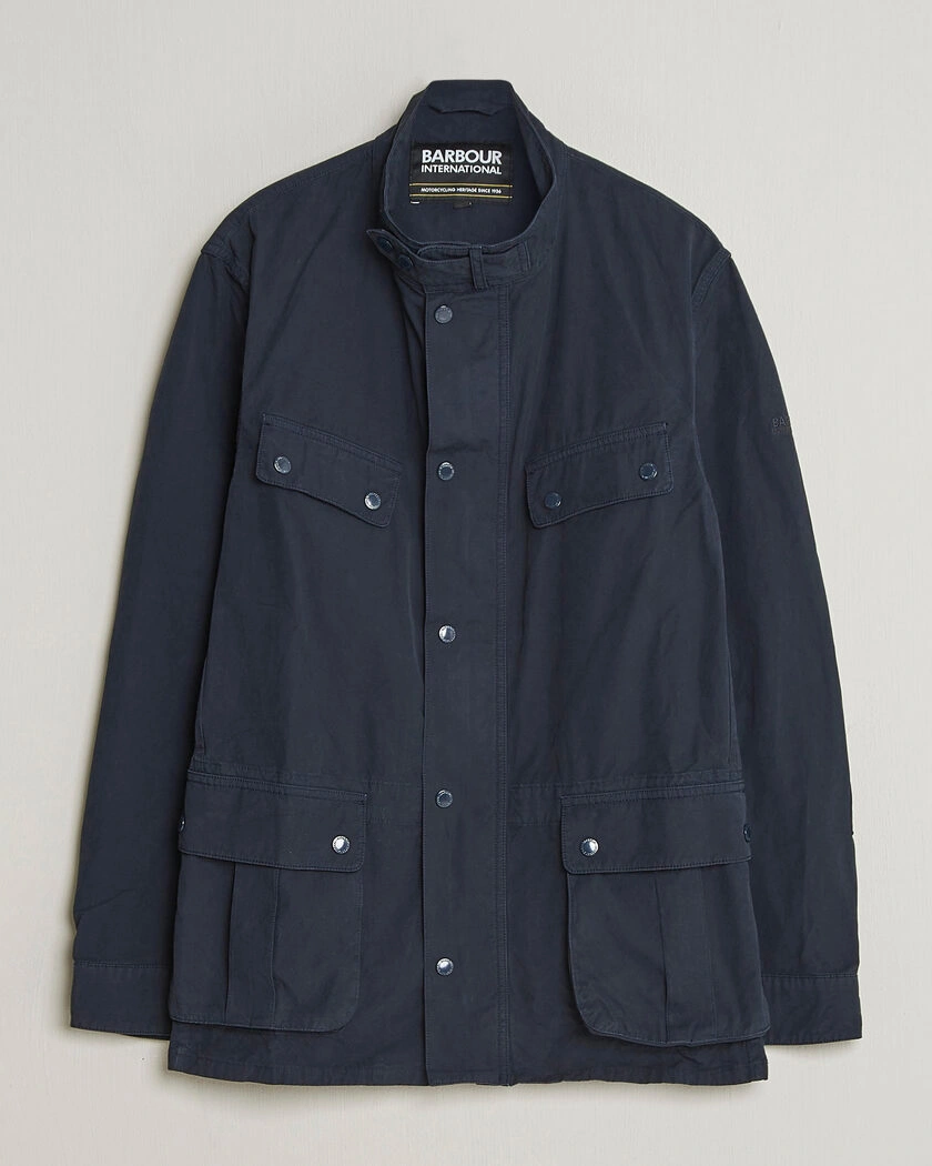 Barbour International Garment dyed Casual Duke Jacket Navy – Blå