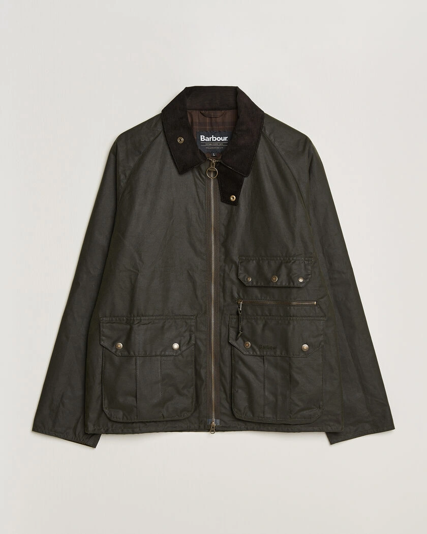 Barbour Lifestyle Re-Engineered Blackett Spey Wax Jacket Archive Olive – Grønn