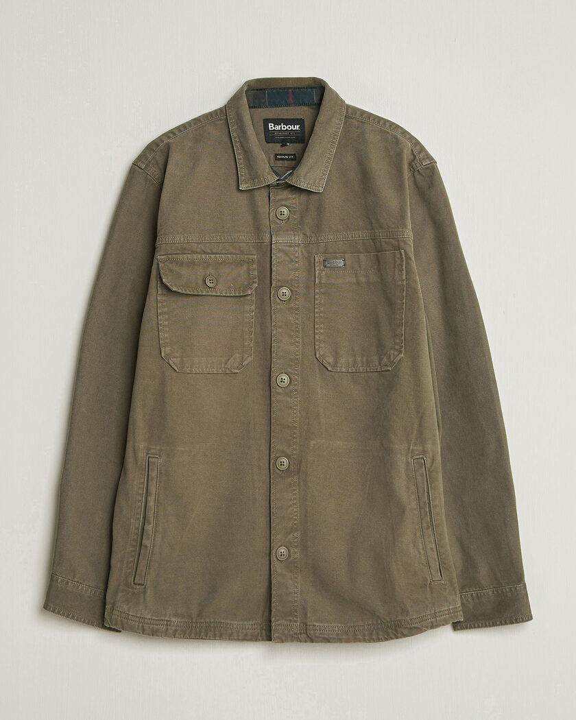 Barbour Lifestyle Lingfield Canvas Overshirt Fern – Grønn