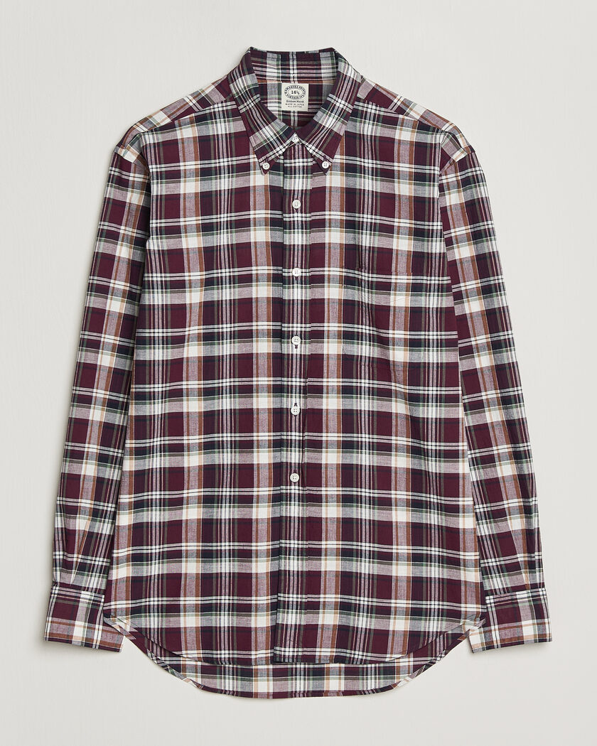 Kamakura Shirts Vintage Ivy Button Down Shirt Red Madras – Rød