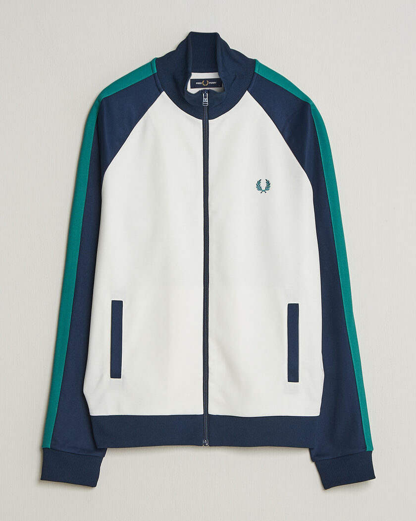 Fred Perry Contrast Sleeve Track Jacket Snow White – Flerfarget