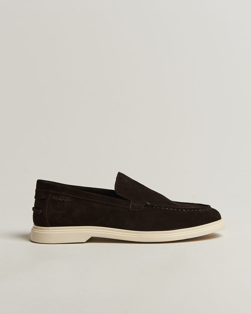 Gant Boery Suede Loafer Dark Brown – Brun
