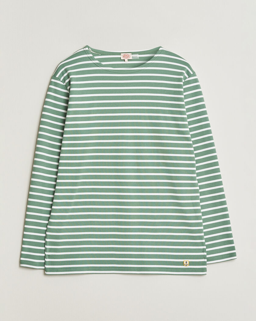Armor-lux Houat Héritage Stripe Long Sleeve T-Shirt Ivy/Blanc – Flerfarget