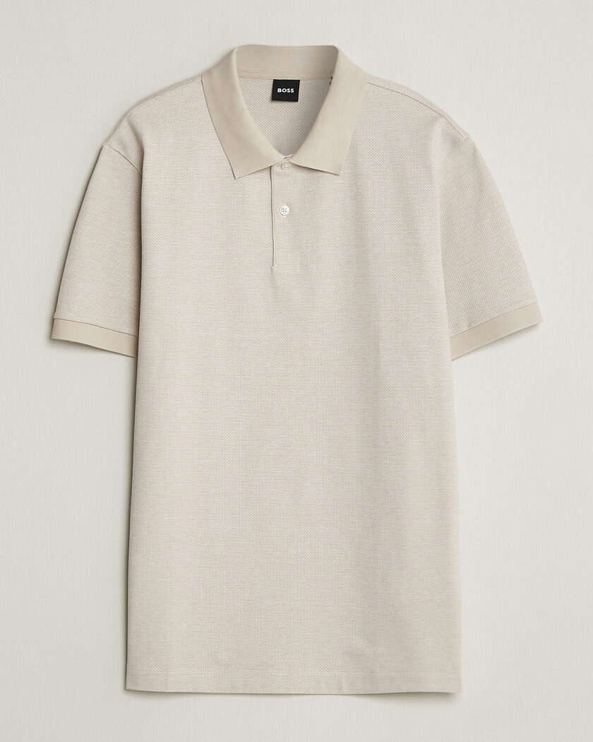 BOSS BLACK Parlay Jersey Polo Open Beige – Beige
