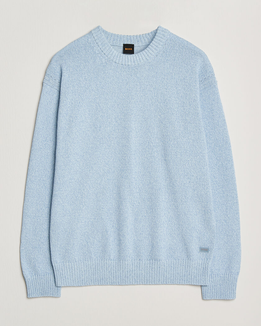BOSS ORANGE Kerlino Knitted Sweater Light Blue – Blå