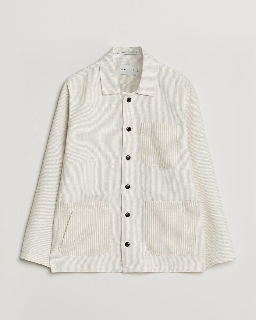 Peregrine Windsor Linen Shacket Beige Stripe – Beige