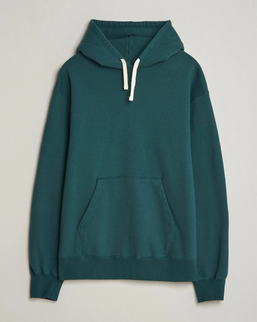 BEAMS PLUS Hooded Sweat Pullover Dark Green – Grønn