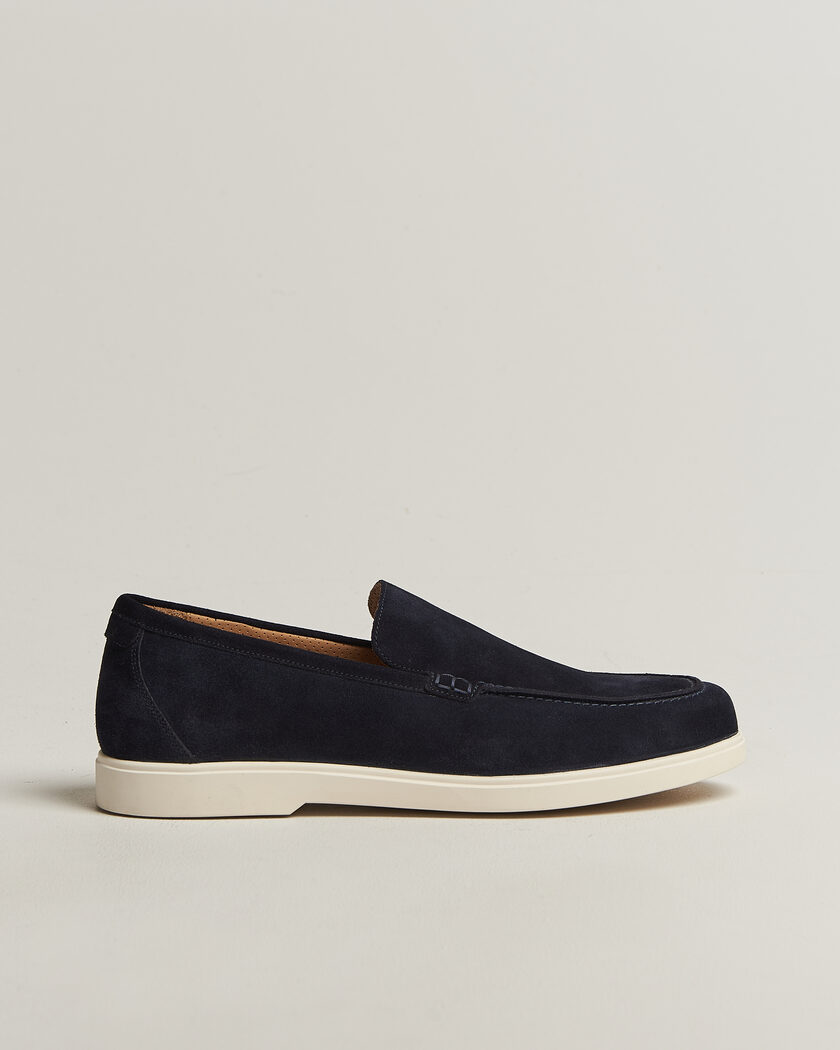 Loake Shoemakers Loake 1880 Tuscany Suede Loafer Navy – Blå