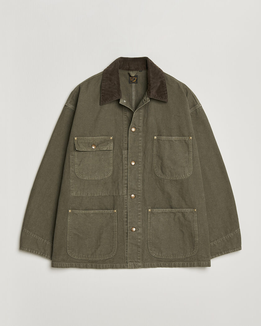 orSlow Oxford Coverall Chore Jacket Army Green – Grønn