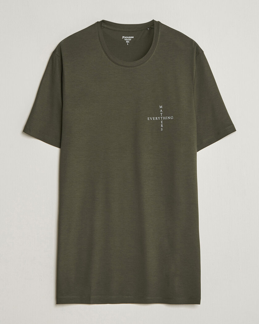 Houdini Tree Message T-Shirt Green Illusion – Grønn