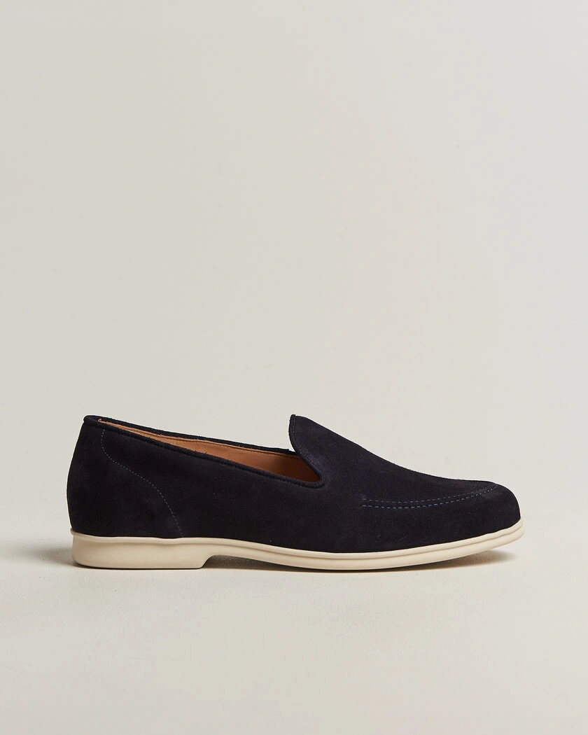 Myrqvist Brännö II Loafers Navy Suede – Blå