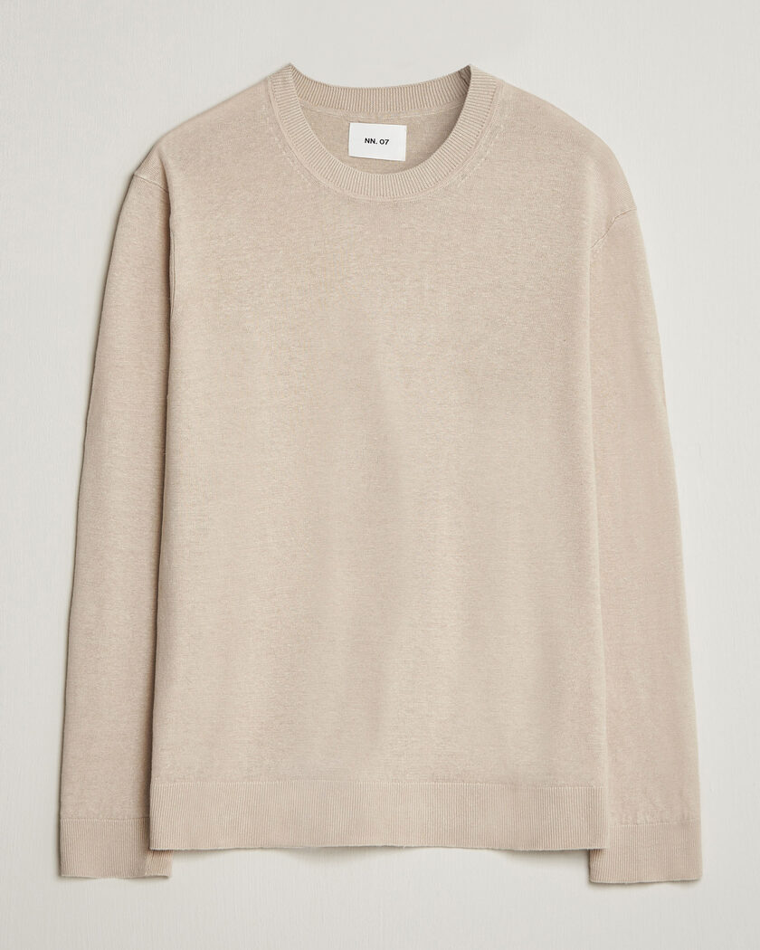 NN07 Ted Linen Knitted Sweater Oat – Beige