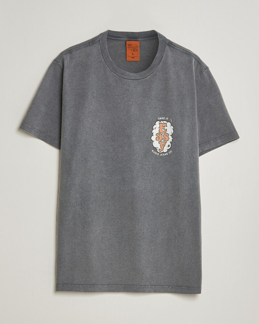 Nudie Jeans Roy Easy Cloud T-Shirt Antracite – Grå