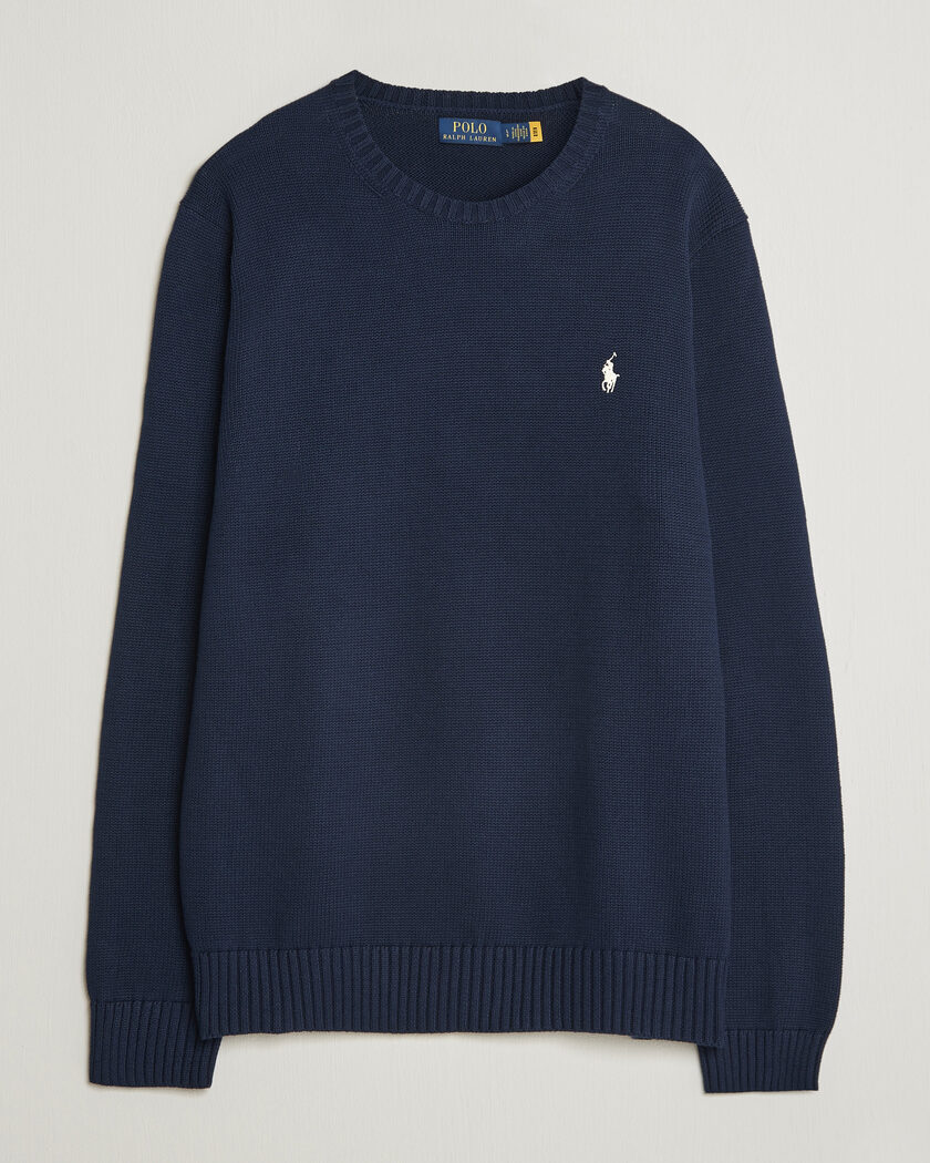 Polo Ralph Lauren Cotton Crew Neck Sweater Hunter Navy – Blå