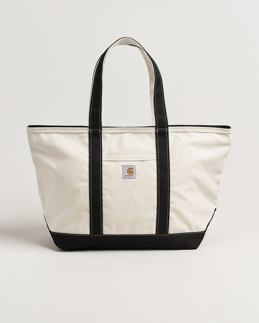 Carhartt WIP Canvas Beach Tote Natural/Black – Hvit