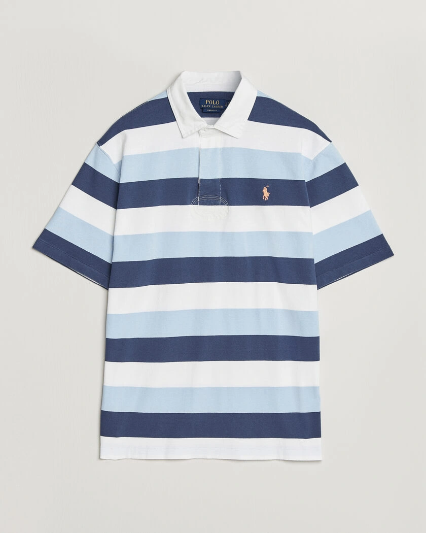 Polo Ralph Lauren Block Stripe Polo Office Blue – Blå