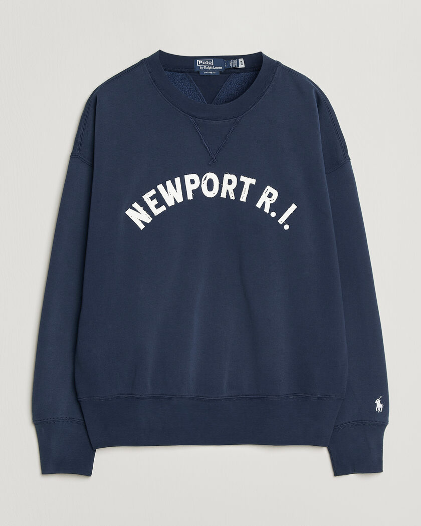 Polo Ralph Lauren RL Printed Sweatshirt Newport Navy – Blå