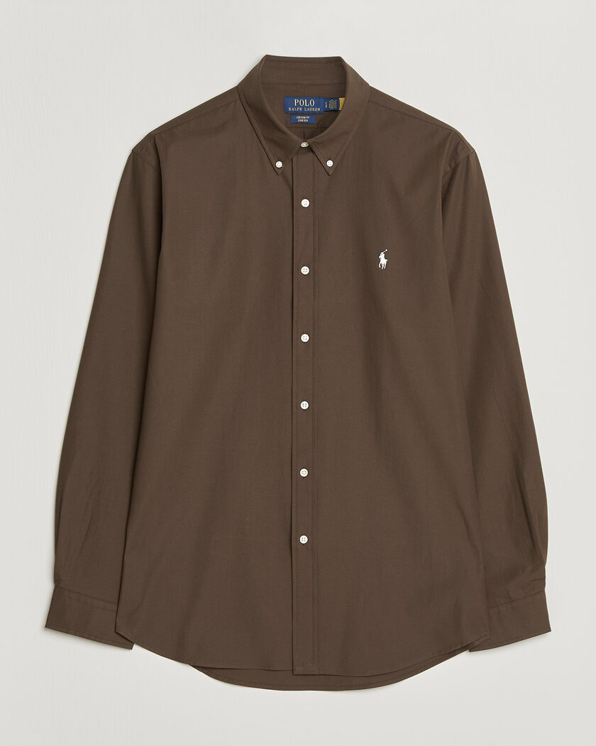Polo Ralph Lauren Custom Fit Poplin Shirt Nutmeg Brown – Brun