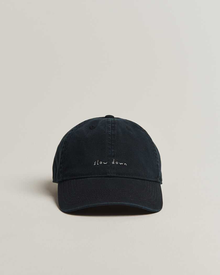 Forét Slow Down Washed Cap Black – Svart
