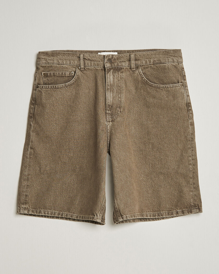 LES DEUX Denim Shorts Light Brown – Brun