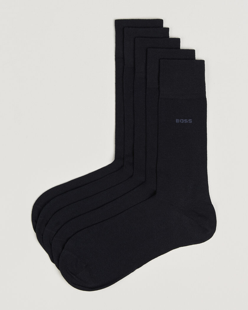 BOSS BLACK 5-Pack RS Uni Socks Dark Blue – Blå