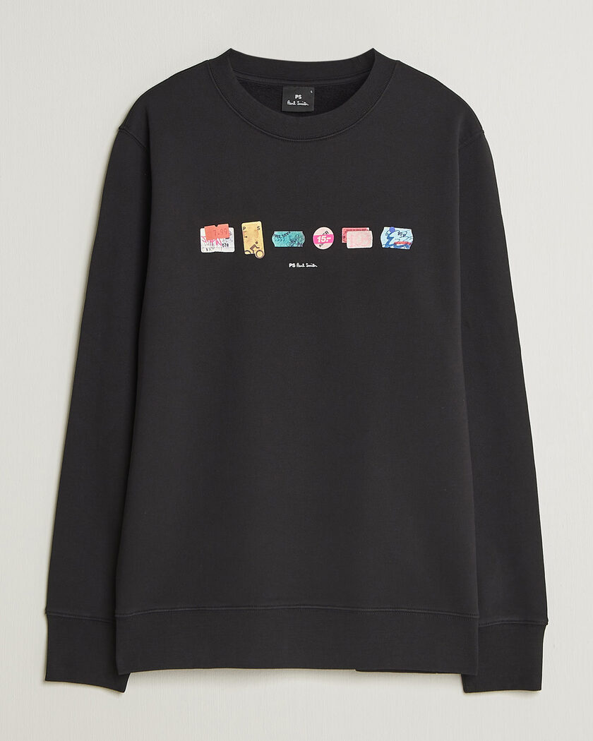PS Paul Smith In A Row Crew Neck Sweatshirt Black – Svart