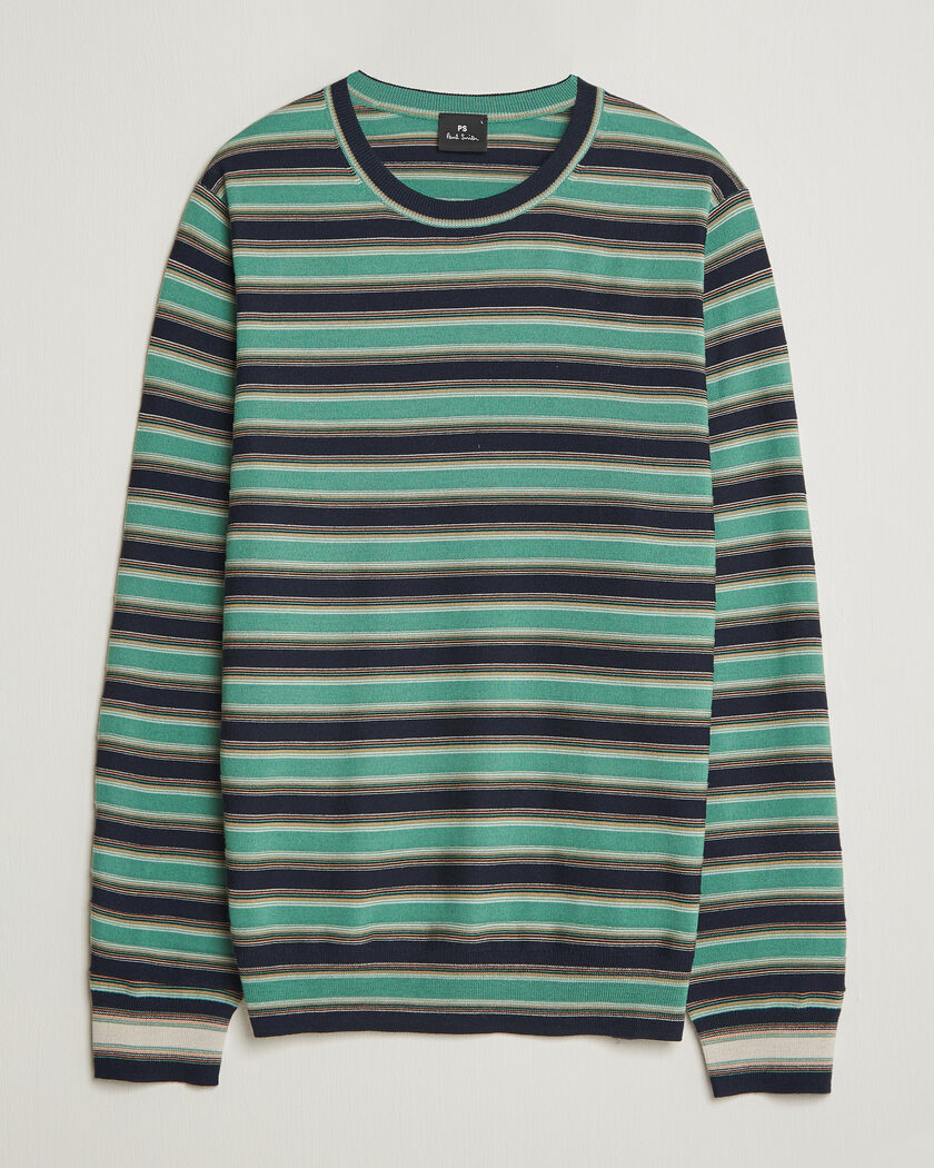 PS Paul Smith Merino Wool Knitted Striped Sweater Green – Flerfarget