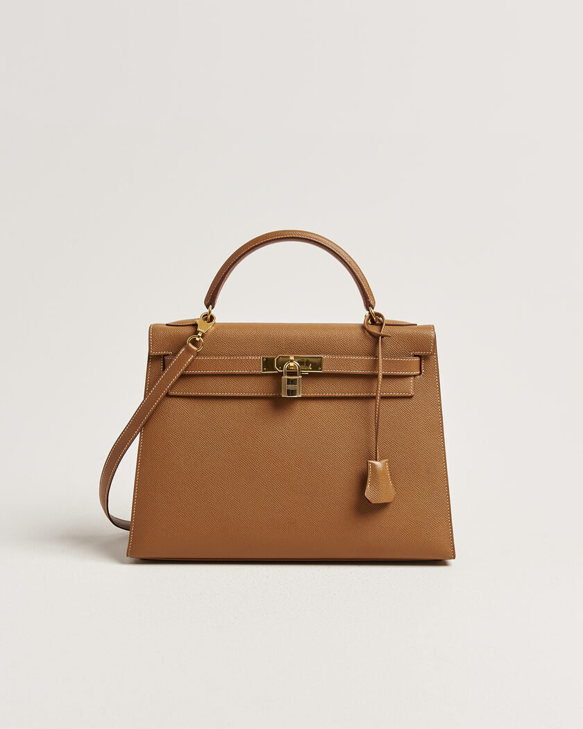 Hermès Pre-Owned Kelly 32 Courchevel Leather Gold – Brun