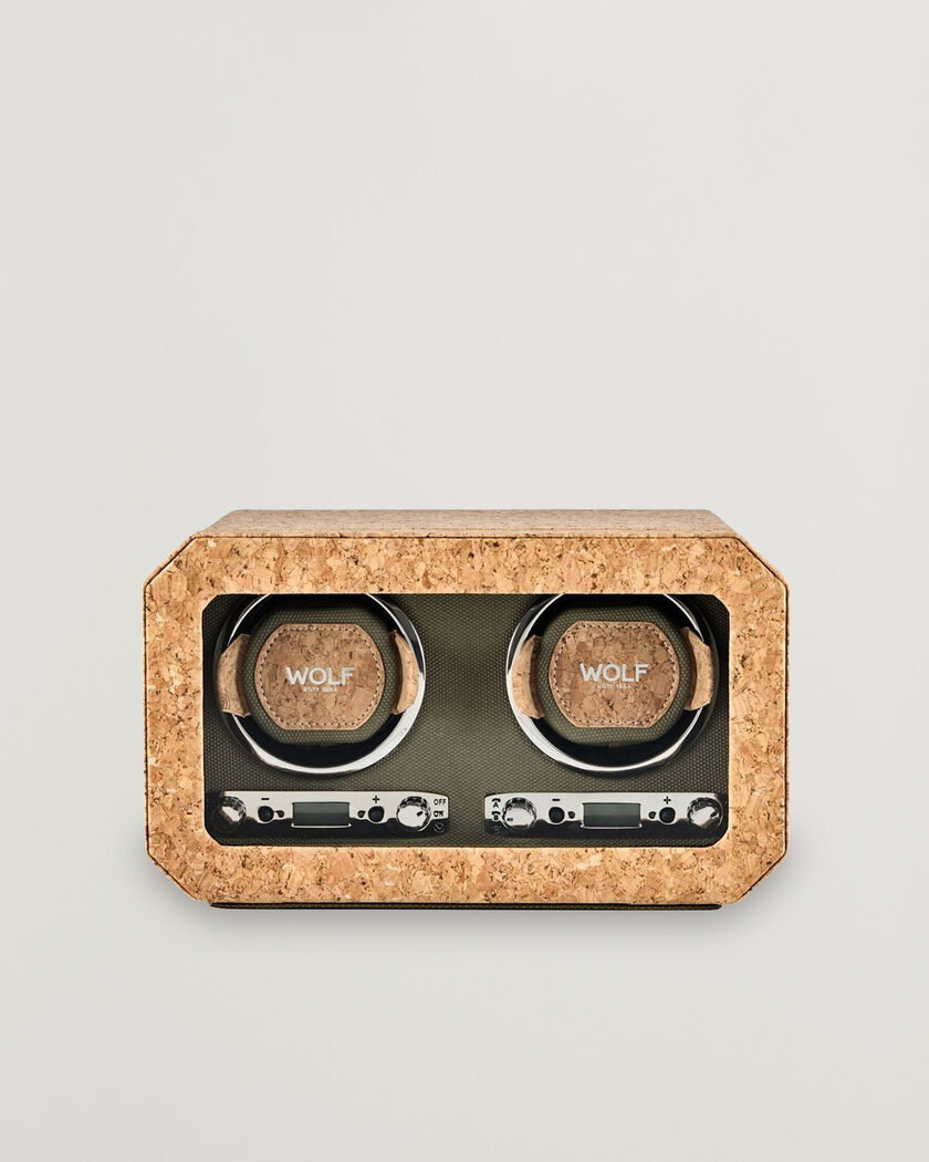 WOLF Cortica Double Watch Winder Cork – Beige