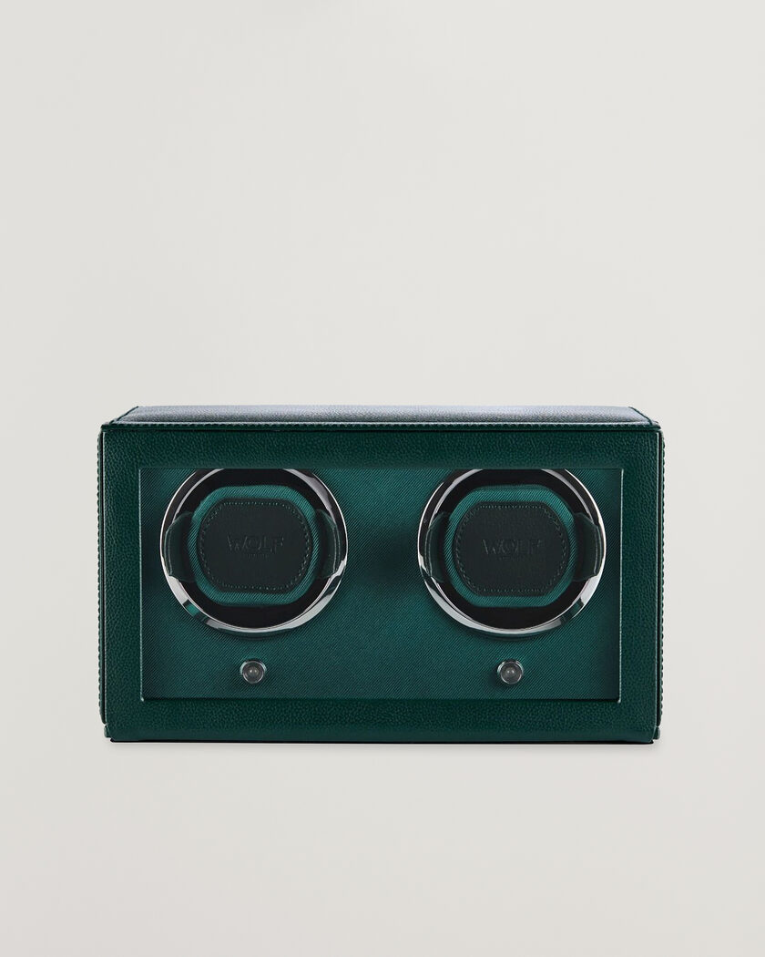 WOLF Cub Double Watch Winder With Cover Green – Grønn