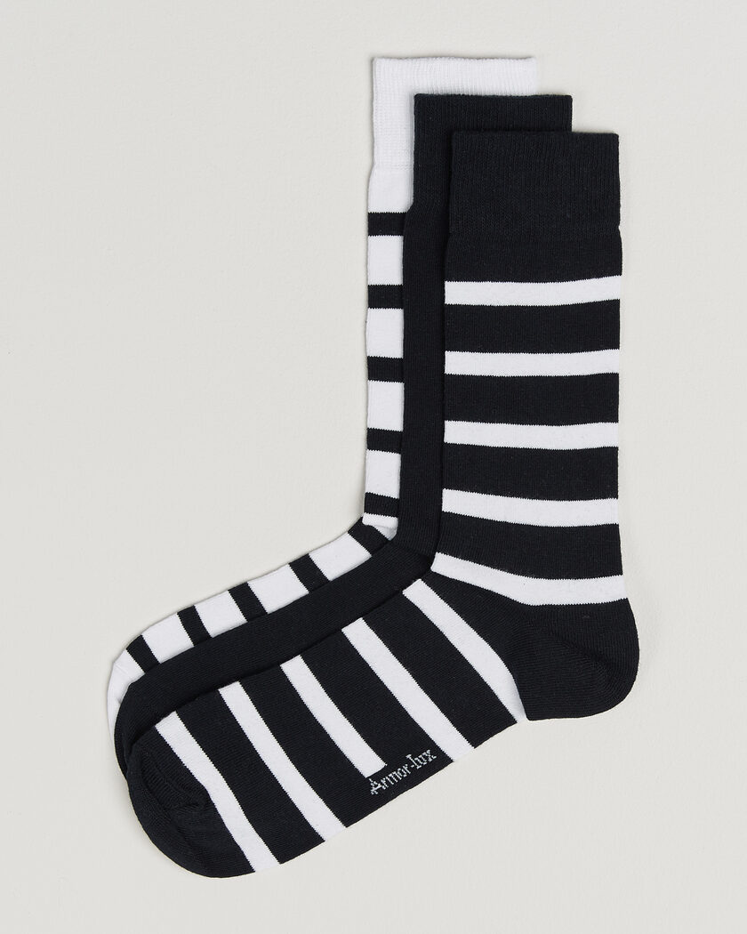 Armor-lux 3-Pack Loer Socks Rich Navy/White – Blå